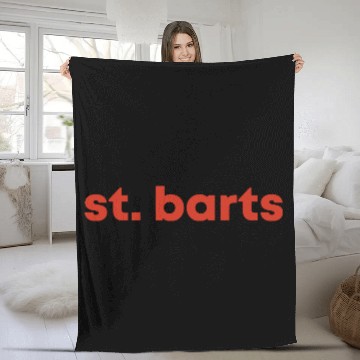 Discover St Barts - Red Fleece Blankets