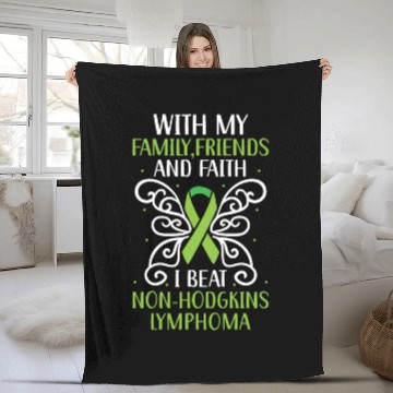 Discover I Beat Non-Hodgkin Lymphoma Cancer Survivor Fleece Blankets