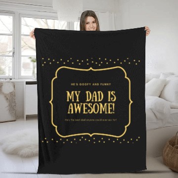 Discover Red and Yellow General Father Dad Appreciation Fleece Blankets