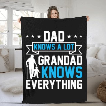 Discover Dad Knows A Lot Grandad Knows Everything Fleece Blankets