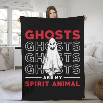 Discover Ghosts Are My Spirit Animal Ghost Hunting Hunter Fleece Blankets