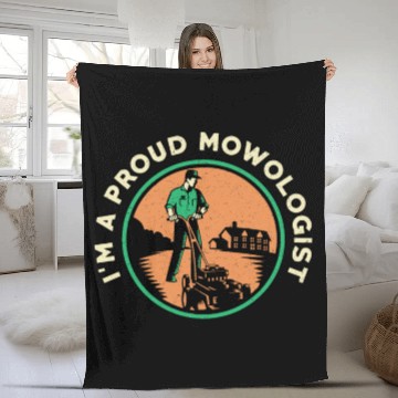 Discover Lawn Mower I'm A Proud Mowologist Lawn Mowing Fleece Blankets