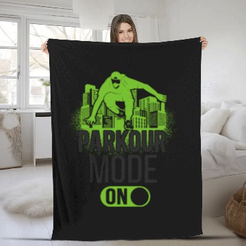 Discover Parkour Free Running Traceur Fleece Blankets