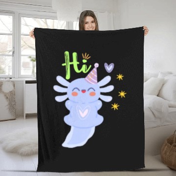 Discover Baby Axolotl Art - 8 Fleece Blankets
