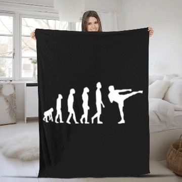 Discover Fighting Sport Muay Thai MMA Kickboxing Karate Fleece Blankets