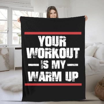 Discover Gym Workout Warmup Weightlifting Powerlifting Fleece Blankets