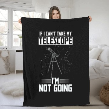 Discover Funny Telescope Owner Stars Galaxy Astronomer Fleece Blankets