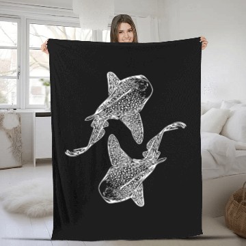 Discover Elegant Vintage Leopard Sharks Fleece Blankets