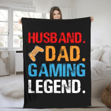 Discover Husband Dad Gaming Legend Gift for Daddy Fleece Blankets