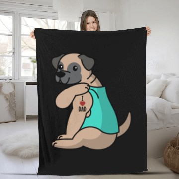 Discover I Love Dad Bullmastiff Fleece Blankets