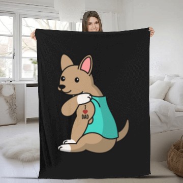 Discover I Love Dad Chihuahua Fleece Blankets