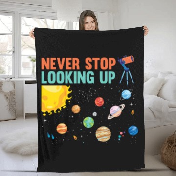Discover Telescope Solar System Planets Astronomer Fleece Blankets
