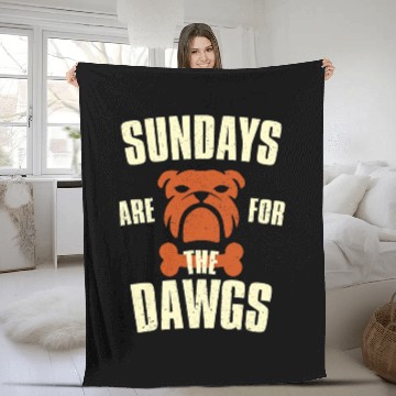 Discover Sundays are for the dogs Cleveland Ohio Fleece Blankets