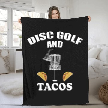 Discover Disc Golf And Tacos Funny Ultimate Fleece Blankets