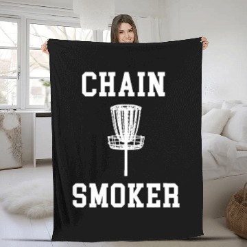 Discover CHAIN SMOKER Fleece Blankets Disc Golf Golfer Course Club