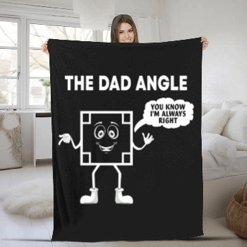 Discover The Dad Angle Funny Fathers Day Dad who Loves Math Fleece Blankets