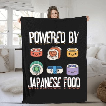 Discover Powered By Japanese Food Sushi Lover Japan Fleece Blankets