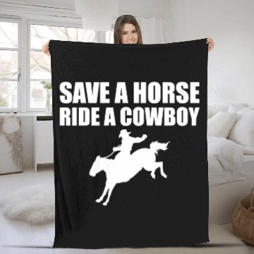Discover Horse Cowboy Fleece Blankets