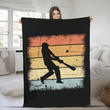 Discover Cricket Retro Fleece Blankets