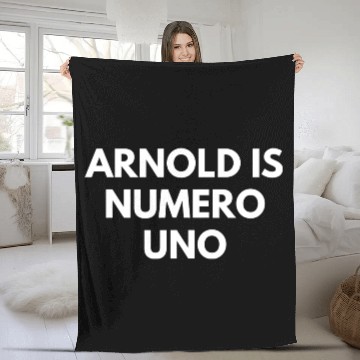 Discover Arnold Is Numero Uno Gym Fleece Blankets