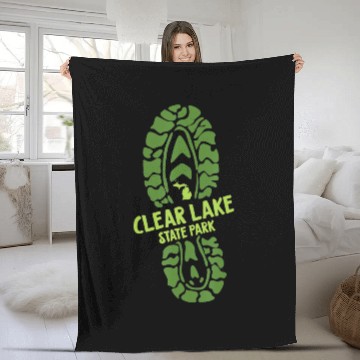 Discover Clear Lake State Park Michigan MI Vacation Hiking Fleece Blankets