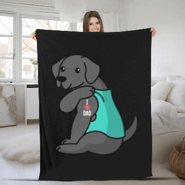 Discover I Love Dad Great Dane Fleece Blankets