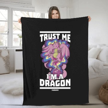 Discover Trust Me I'm A Dragon Fleece Blankets