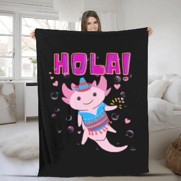 Discover Hola Cute Axolotl - 2 Fleece Blankets