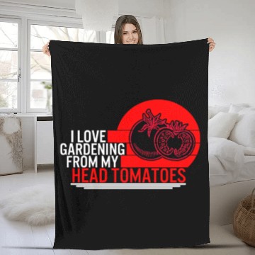 Discover Tomato Vegetable Fleece Blankets, I Love Gardening From My