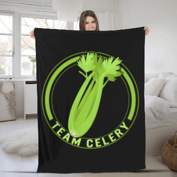 Discover Celery Vegetable Fleece Blankets, Team Celery Fleece Blankets,