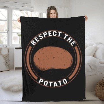 Discover Potato Vegetable Fleece Blankets, Respect The Potato Fleece Blankets,