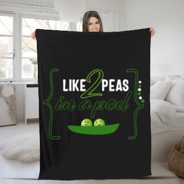 Discover Peas Vegetable Fleece Blankets, Like 2 Peas In Pod,