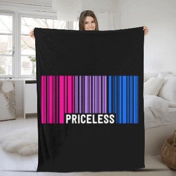 Discover Priceless Bisexual Pride Barcode Subtle Bi Flag Fleece Blankets