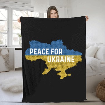 Discover Peace for Ukraine Peacemaker Gift Fleece Blankets