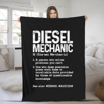 Discover Diesel Mechanic Definition Fleece Blankets