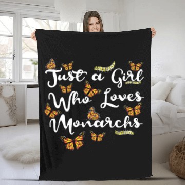 Discover Monarch Butterfly Lover Caterpillar Butterflies Fleece Blankets