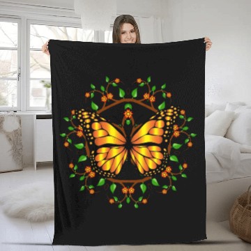 Discover Monarch Butterfly Save our butterflies Fleece Blankets