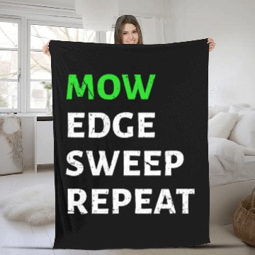 Discover Funny Lawn Mowing Fleece Blankets Lawn Mower Gardening