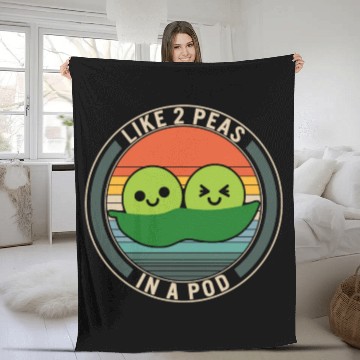 Discover Peas Vegetable Fleece Blankets, Like 2 Peas In Pod,