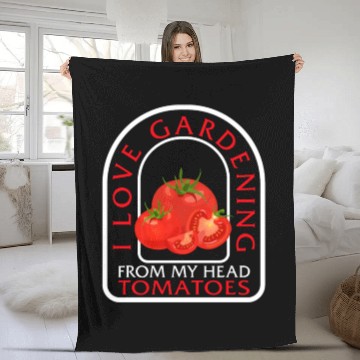 Discover Tomato Vegetable Fleece Blankets, I Love Gardening From My