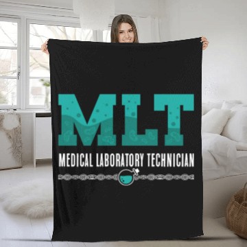 Discover Lab Tech MLT Medical Laboratory Technician Science Fleece Blankets