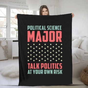 Discover Talks Politics College Student Gift Fleece Blankets