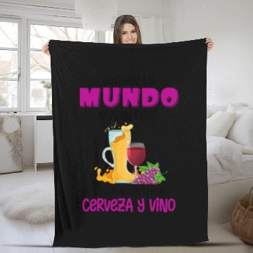 Discover When Your World Is Chaos, I Have Beer And Wine Fleece Blankets