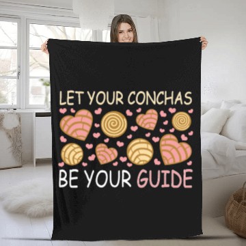 Discover Spanish Humor Conchas Mexican Bread Cafecito Pan D Fleece Blankets