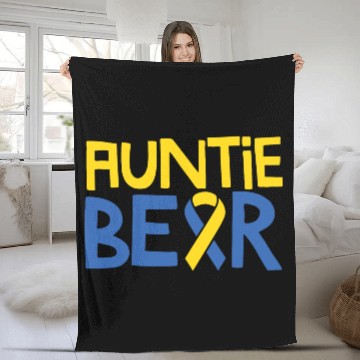 Discover Down Syndrome Awareness T21 Day Kids Aunt Fleece Blankets