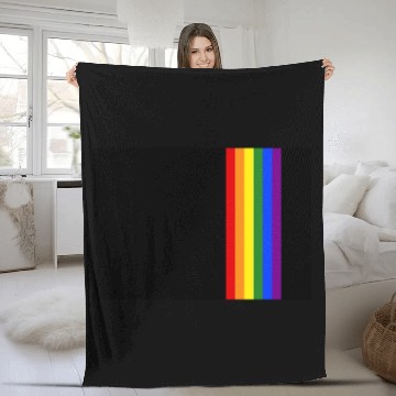 Discover Rainbow Pride LGBT Stripe Fleece Blankets