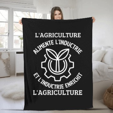 Discover L'AGRICULTURE ALIMENTE L NDUCTRIE ET L'INDUCTRIE Fleece Blankets