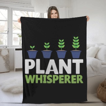 Discover Funny Plant Whisperer Novelty Fleece Blankets