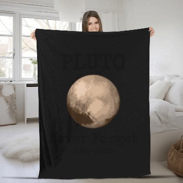 Discover Pluto Never Forget Funny Science Gear Fleece Blankets