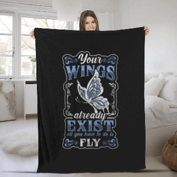 Discover Insect Butterflies Pattern Sweet Fleece Blankets